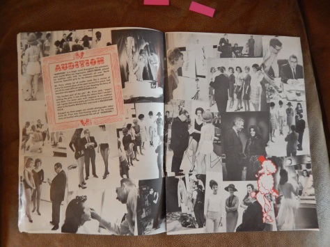 Brochure pages on real photos of auditions for the girls at Backstage USA - Seattle 1962 WF